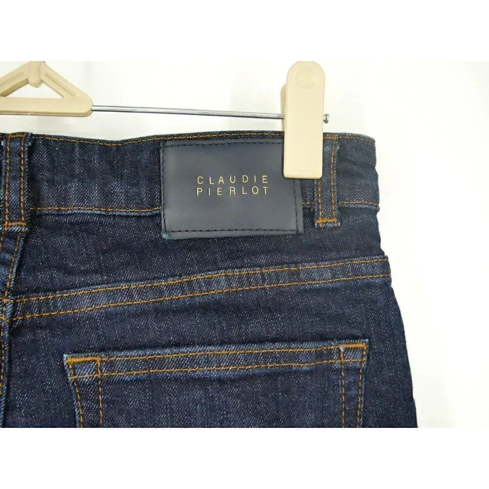 NWOT Claudie Pierlot Button‎ Fly High Rise Skinny Jeans Blue 26